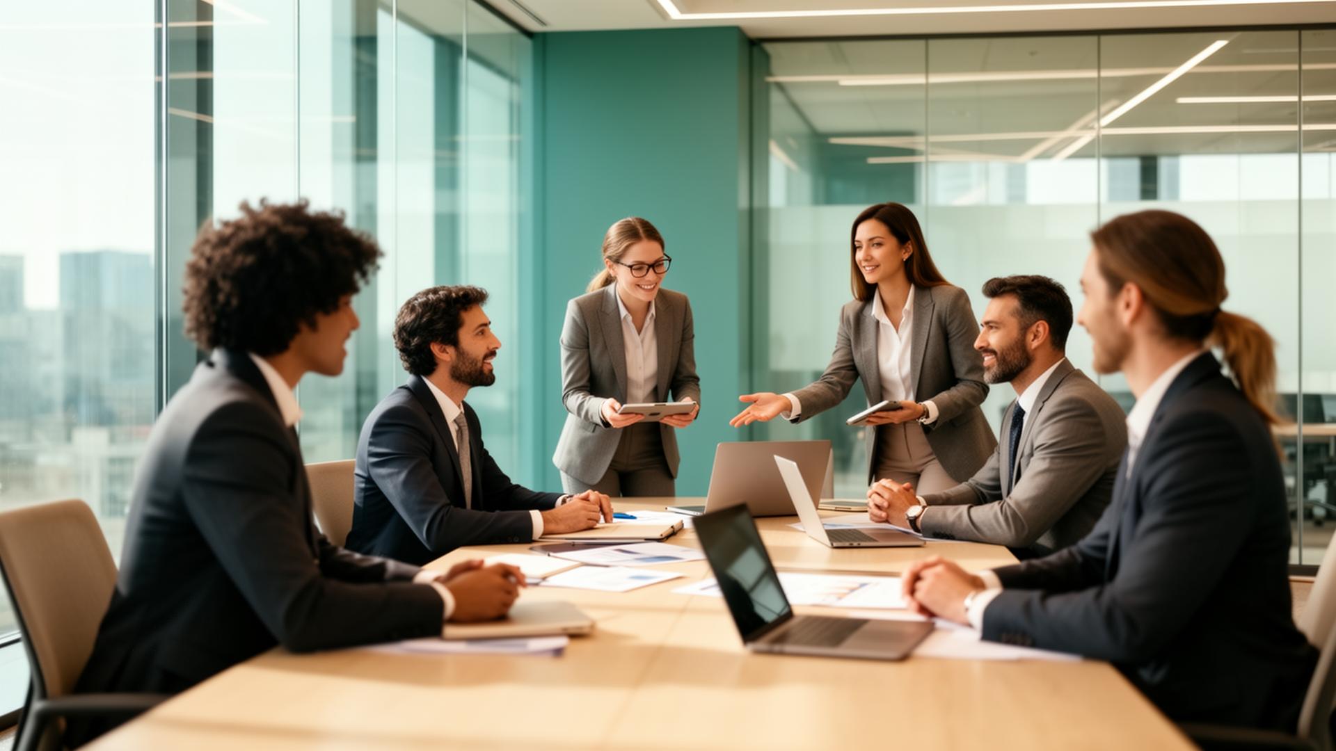Recruiters collaborating